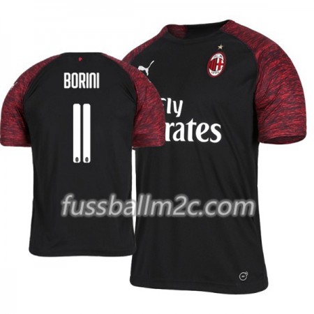 Fußballtrikots AC Mailand Fabio Borini 11 Ausweich Trikotsatz 2018-2019 Fußballtrikots AC Mailand Fabio Borini 11 Ausweich Trikotsatz 2018-2019